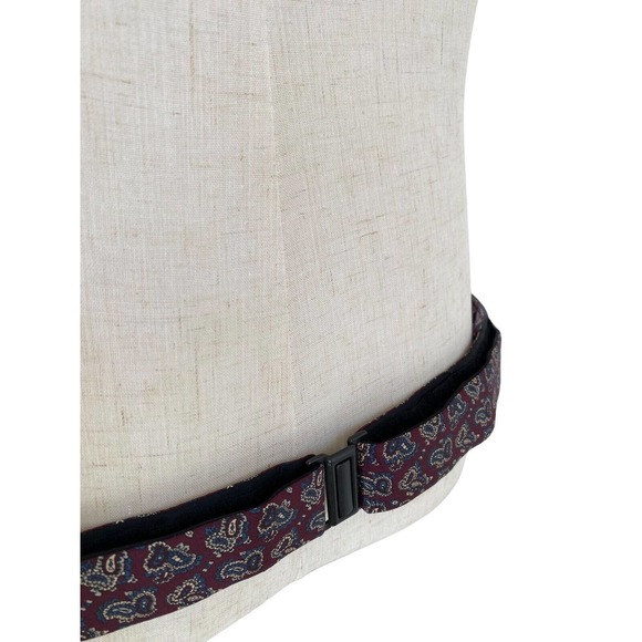 Silk Bow Tie & Cummerbund Set Retro 90s 80s Vintage Designer Robert Stock - Picture 5 of 12